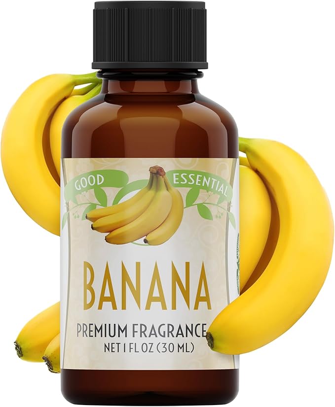 Good Essential Professional Banana Fragrance Oil for Candles, Slime, Soap Making, Diffuser - 1 fl oz (30 ml) Banana Scent Oil for Candle Making