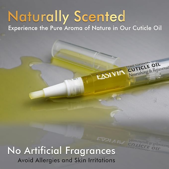 Nail Strengthener & Cuticle Oil for Stronger, Longer-Looking Nails – Made with Natural Oils, Helps Restore Damaged, Dry & Weak Nails