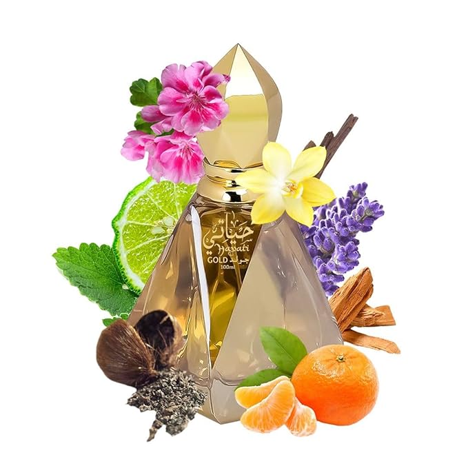 Al Haramain Hayati Gold - Perfume for Women and Men - Timeless Allure - Sweet Perfume with Vanilla, Musk, and Tolu Balsam Notes - 3.33 oz EDP Spray