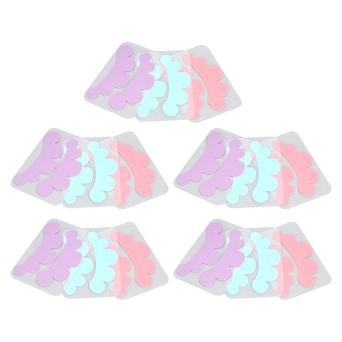 15 Pairs Eyelash Extension Under Eye Pads Cloud Shaped Reusable Silicone Lash Grafting Eye Pads Blue