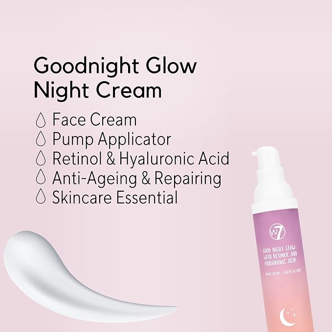 W7 Good Morning & Good Night Glow Face Cream - 2 Pack - Hydrating & Repairing Skincare Set