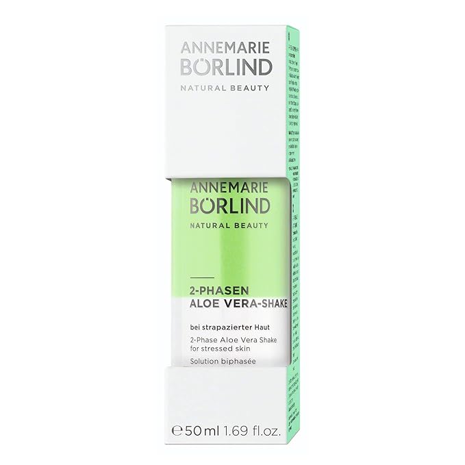 ANNEMARIE BÖRLIND - 2 Phase Aloe Vera Shake - Hyaluronic Acid + Aloe Vera + Black Currant Seed Oil For Soothed Skin - Soothing, Relaxing, Nourishing - 50ml