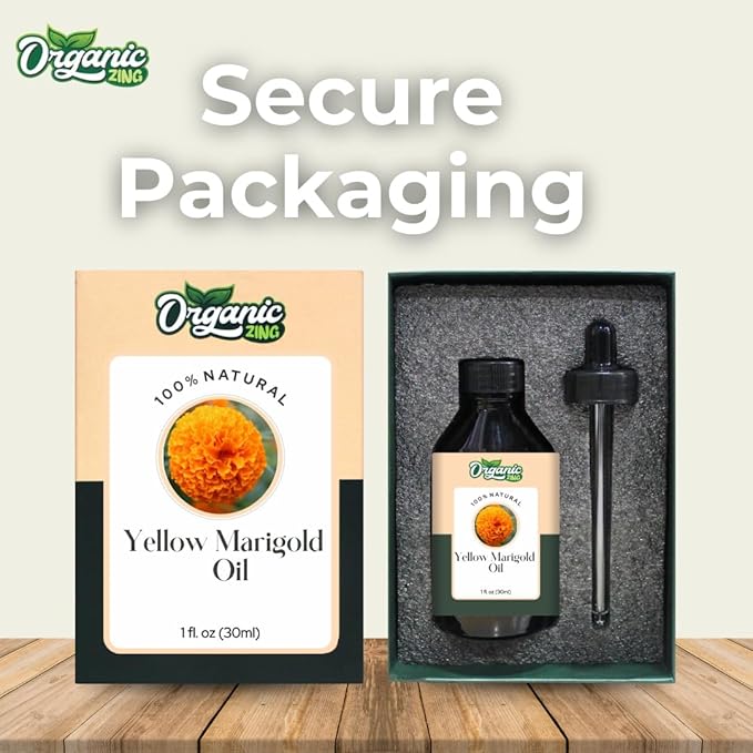 Yellow Marigold (Tagetes erecta) Oil | Pure & Natural Essential Oil for Aroma, Diffusers & Skincare- 30ml/1.01fl oz