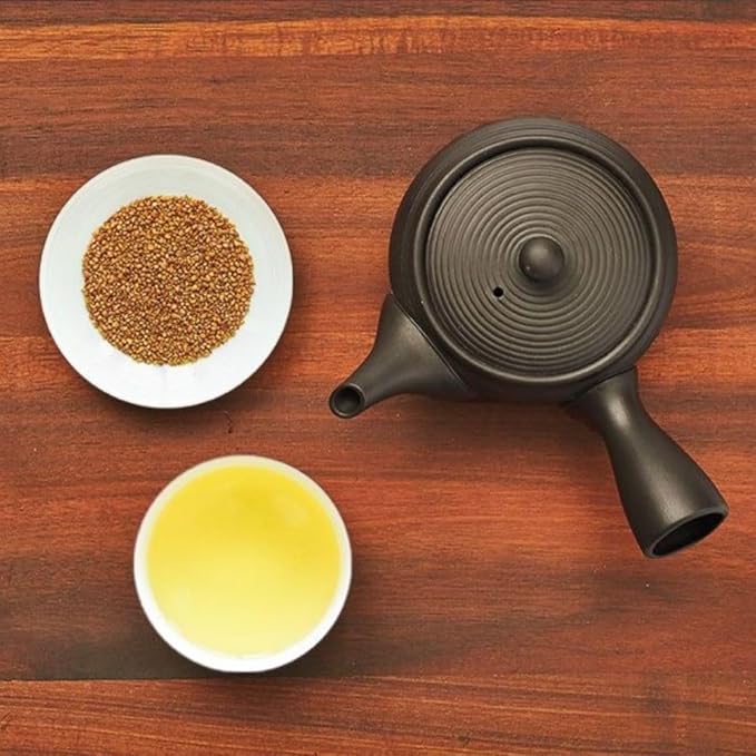 Senbird Organic Sobacha - Japanese Soba Buckwheat Tea - From Hokkaido - Loose Leaf in Airtight Tea Tin (3.5oz/100g)