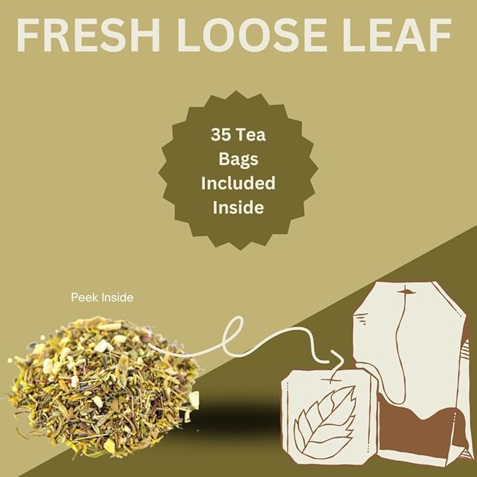 GERD Relief Herbal Tea: 8-Digestive Herb Blend, Natural Acid Reflux & Heartburn Aid, Pre/Post Meal Support, 3oz with 30 Bags