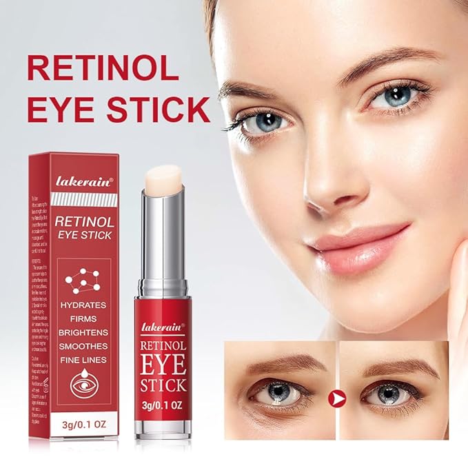 Retinol Eye Stick, Retinol Eye Cream With Collagen,Hyaluronic Acid For Dark Circle, Wrinkles, Under Eye Cream Anti Aging, Retinol Eye Balm Reduces Puffiness Fine Lines, Visible Results in 3-4 Weeks