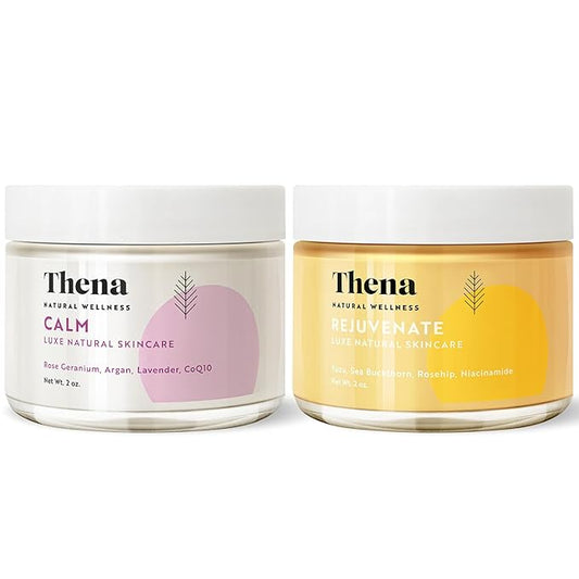 Thena CALM & Overnight Recovery Face Cream Bundle (CALM & REJUVENATE)