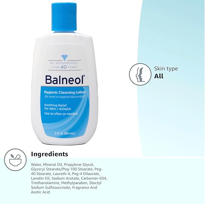 Balneol Hygienic Cleansing Lotion 3 oz (Pack of 9)