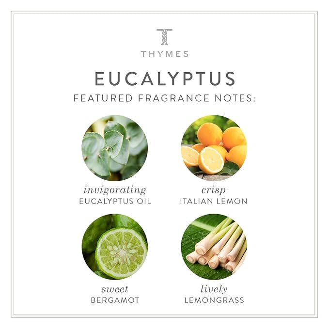 Thymes Exfoliating Body Scrub Infused with Hydration-Boosting Hyaluronate & Jojoba Beads - Moisturizing Body Scrubs for Women & Men - Perfect Self Care Gifts for Women (Eucalyptus, 7 fl oz)