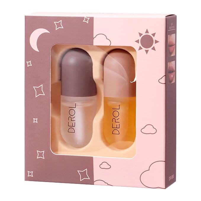 DEROL Lip Plumper Set,Natural Lip Plumper Gloss
