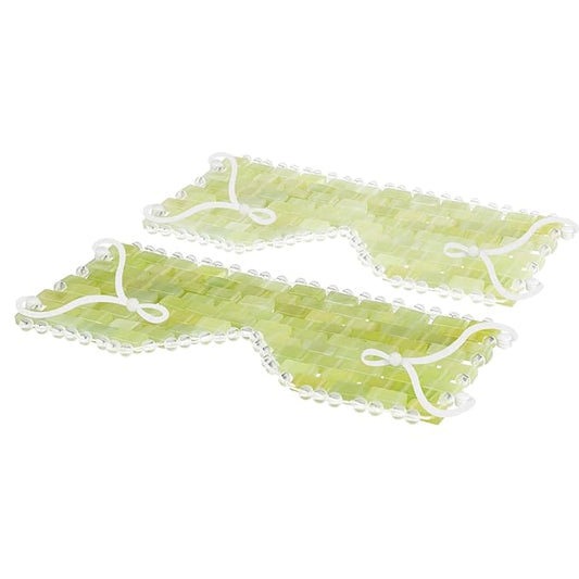 Jade Eye Mask, Facial Cooling Mask with 100% Real Jade for Hot & Cold Therapy to Reduce Wrinkles, Puffiness, Migraines, and Anti-Aging