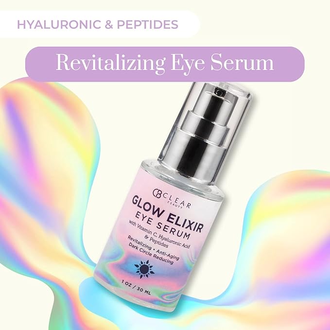 Vitamin C & Hyaluronic Acid Under Eye Serum - Dermatologist Tested, Reduces Eye Bags, Puffiness, Dark Circles & Wrinkles, Clean Beauty, Cruelty-Free Korean Skin Care - All Skin Types