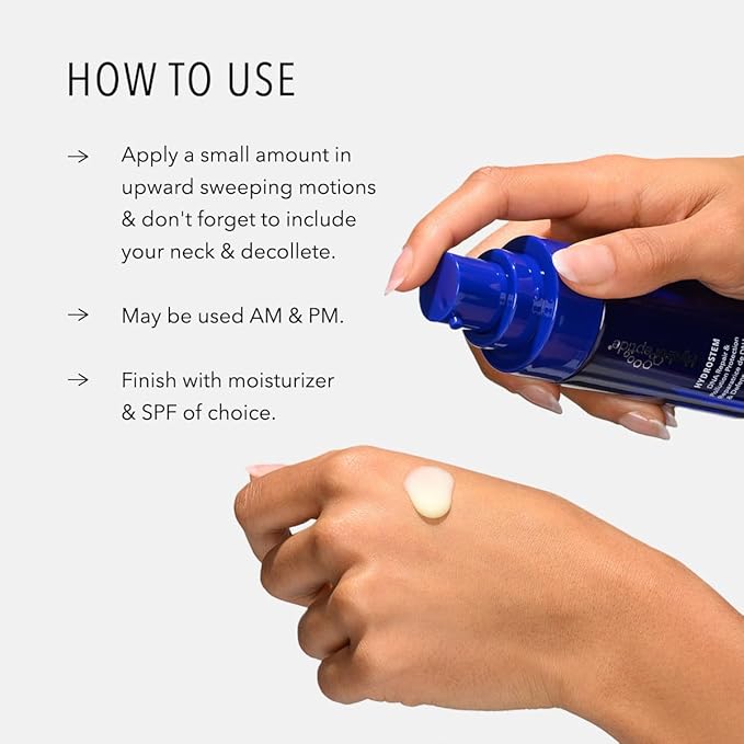 HydroPeptide HydroStem Face Peptide Serum, Hydrated and Luminous Skin, 1 Ounce