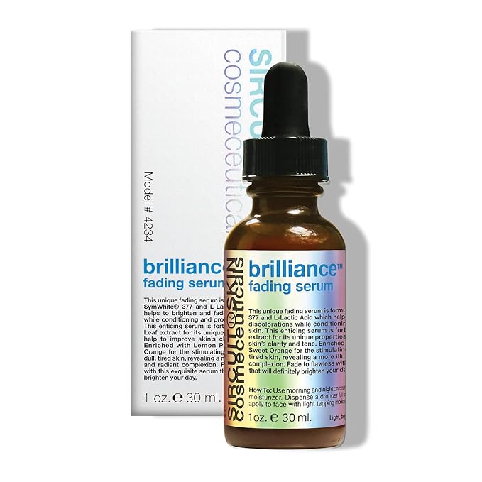 Sircuit Skin BRILLIANCE Fading Serum - Clarifying Facial Serum with Lactic Acid, Witch Hazel + Lemon Peel Extract - Daily Face Serum Promotes Flawless Looking Skin (1 oz)