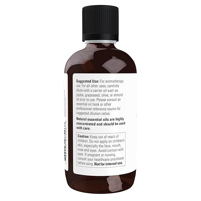 NOW Essential Oils, Eucalyptus Oil, Clarifying Aromatherapy Scent, Steam Distilled, 100% Pure, Vegan, Child Resistant Cap, 4-Ounce