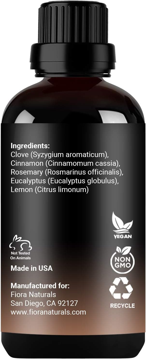 Immunity Essential Oil Blend for Health Shield Aromatherapy with Clove Cinnamon Lemon Rosemary & Eucalyptus Oil - Thieves and Robbers Safeguard Oil - Immune Support Blend - Diffuse or Apply