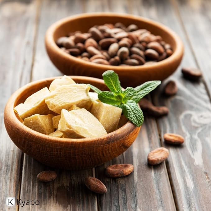 Kyabo 100% Pure and All Natural Cocoa Butter - 3lb - Food Grade - great for making lip balm, cream, hair products, candle, hair removal and craft projects - Made with Organic Cacao