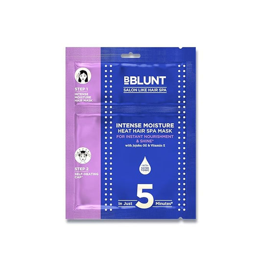 Intense Moisture Hair Spa Mask with Self-Heating Cap | Damaged Hair Treatment with Jojoba Oil & Vitamin E | Salon Like Hair Spa at Home in 5 Mins | Color Safe | 2.47 Oz/70 g
