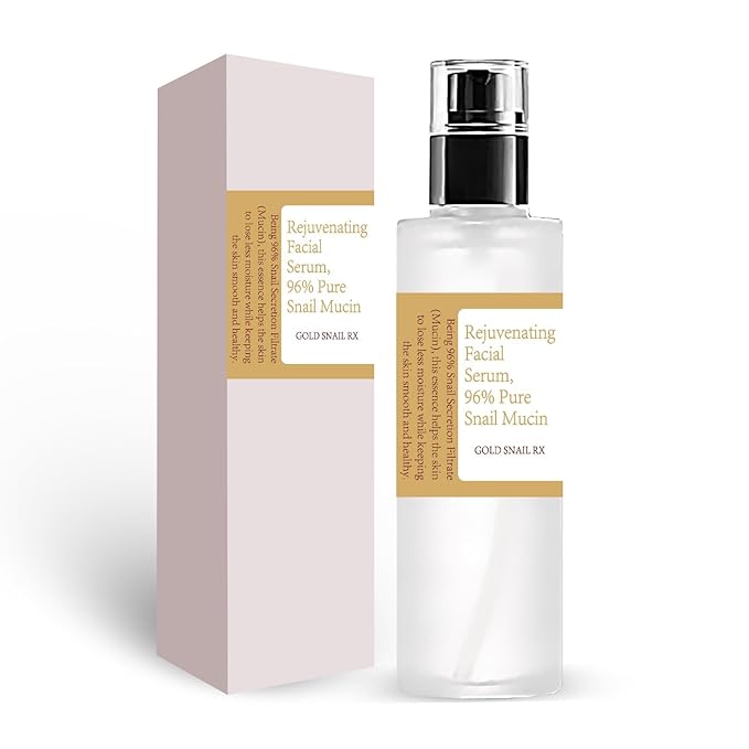 Snail Mucin Serum Luxury Korean 96% Snail Facial Serum Filtrate for skincare, Hydrating Serum For Dry Dull Face Skin and Wrinkles Power Repairing Essence For Face - GoldSnailRX