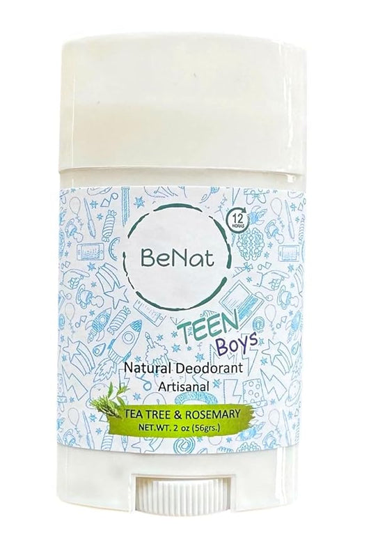 All Natural Deodorant For Teen Boys 100% Natural Aluminum-Free Carcinogen Free Kids Deodorant For Boys Clinically Proven To Be Safe For Children and Teenagers