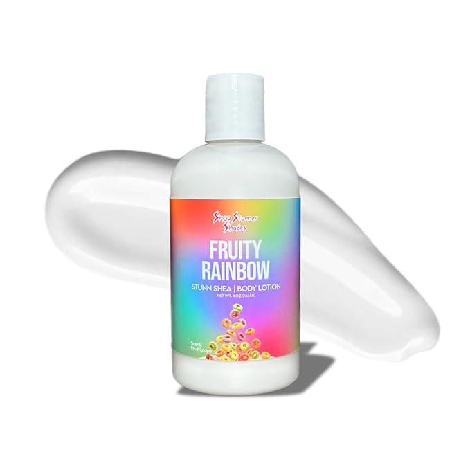 Shop Stunner Shades | Fruity Rainbow Nourishing Daily Lightweight Shea Butter Moisturizering Fruit Loops Scented Body Lotion, 8 fl oz