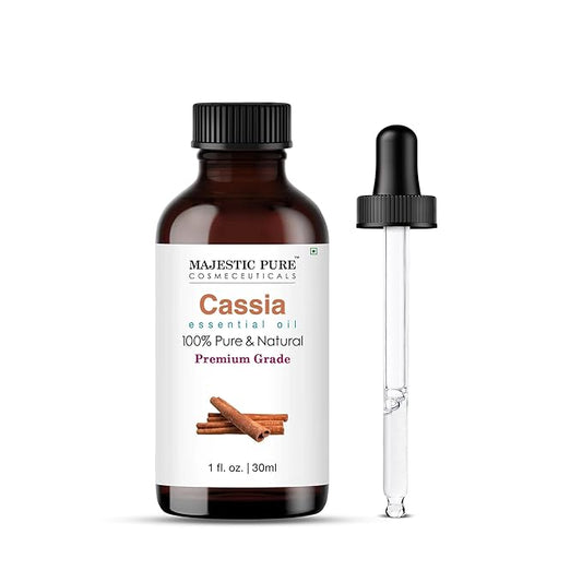 MAJESTIC PURE Cassia Essential Oil | 100% Pure and Natural Cassia Oil | Premium Grade Essential Oils for Hair Care, Home Diffusers, Skin, Aromatherapy, Massage and Humidifiers | 1 Fl Oz