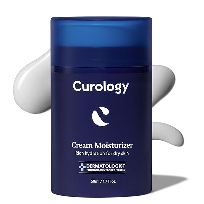 Curology Cream Moisturizer, Rich Hydrating Face Lotion for Dry Skin, with Shea Butter and Hyaluronic Acid, 1.7 fl oz