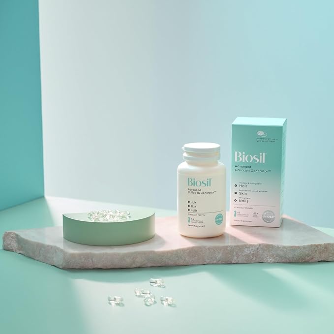 Biosil Collagen Generator - 180 Liquid Capsules, Pack of 2 - With Patented ch-OSA Complex - Generates & Protects Your Own Collagen - GMO Free - 180-Day Supply