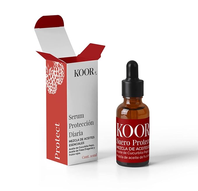 KOOR PROTECT - Daily Defense Serum with Pumpkin Seed & Berry Oils | Lightweight Antioxidant Formula for Hydration & Protection | 10ml
