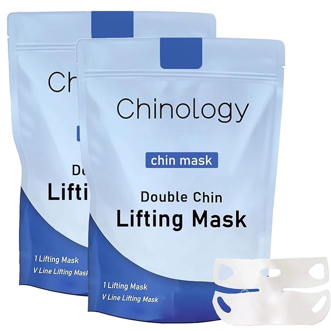 Chinology Chin Mask Double Chin, Reusable Chinology Chin Lifting Mask, Lifting Face with Collagen, Say Goodbye To Your Double Chin Now (2PCS)