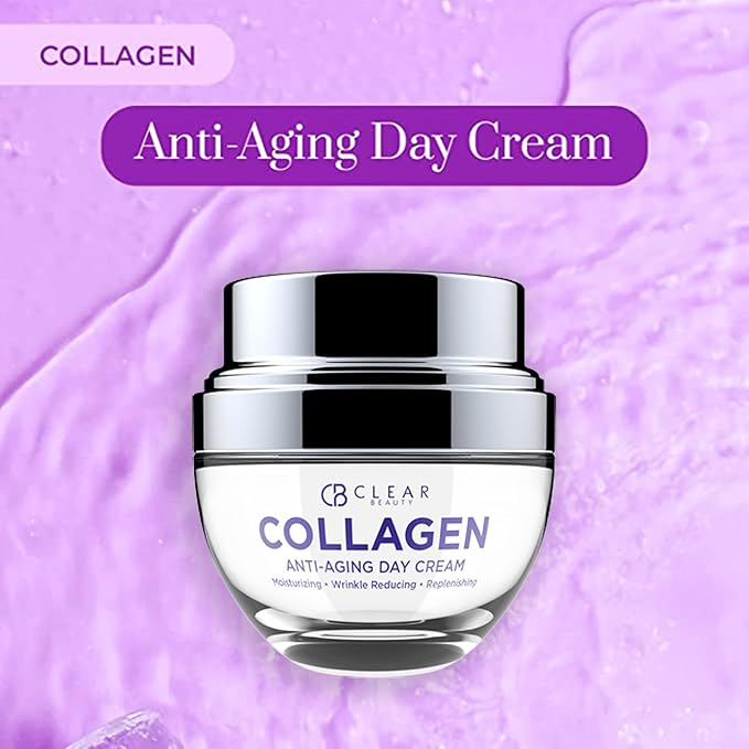 Collagen Daily Face Moisturizer - Dermatologist Tested, Reduces Wrinkles, Fine Lines, Hydrating, Anti-Aging, Clean Beauty, Cruelty-Free Korean Skin Care - All Skin Types - 1.69 oz