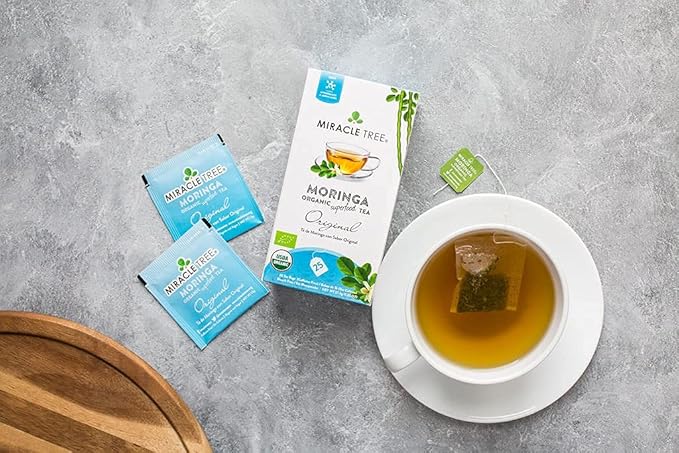 Miracle Tree - Organic Moringa Superfood Tea, 25 Individually Sealed Tea Bags, Original (Keto, Detox, Energy & Immunity Booster, Vegan, Gluten-Free, Organic, Non-GMO, Caffeine-Free)
