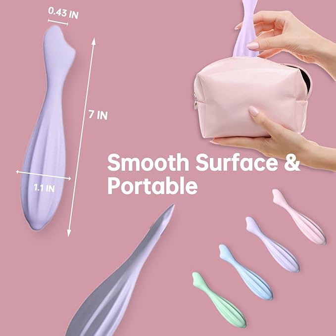 Silicone Facial Massage Roller, Face Massager Skin Lifting Tool Shapes Face Curves, Body Face Roller for Wrinkles and Skin Lifting Reduces Tiredness Promote Circulation for Women (Pink)