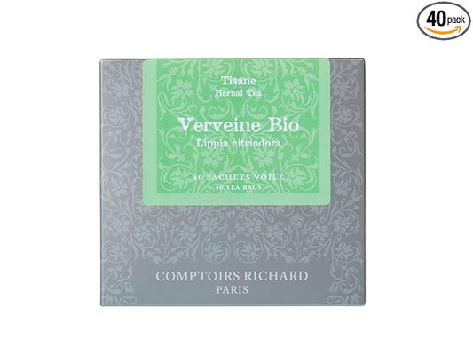 Comptoirs Richard Organic Verbena Herbal Tea (Verveine Organic Herbal Tea) - 40 Sachets