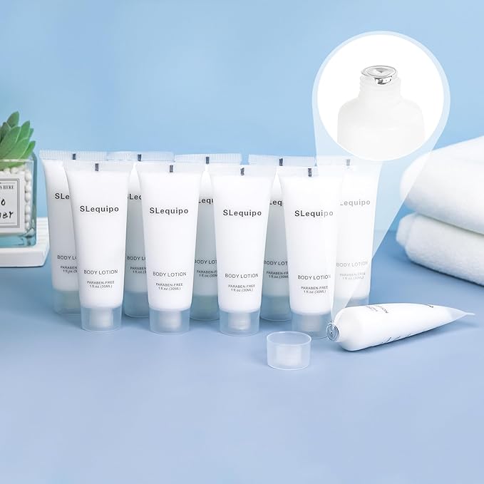 Travel Size Body Lotion Bulk (1 fl oz, 200 Pack), Refreshing Hotel Body Lotion, Mini and Small Size Body Lotion, Guest Hotel Toiletries in Bulk - Mini Body Lotion, Clear Container
