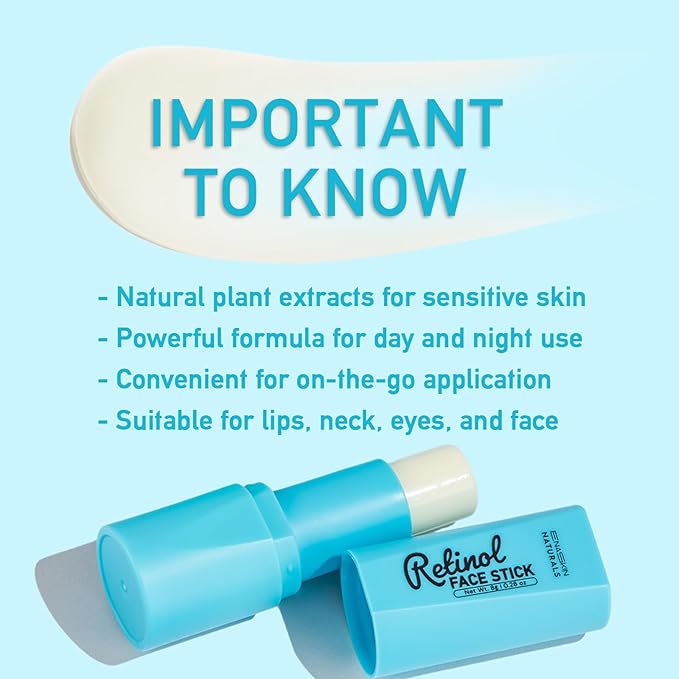 Retinol Stick for Face and Eye Anti-Wrinkle: Hydrating Cream for Face, Multi-Balm for Fine Lines - Anti-Aging Daily Moisturizer Stick