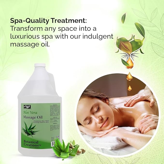 PRO NAIL - Healing Therapy Massage Lotion - Professional Pedicure, Body and Hot Oil Manicure, Infused with Natural Oils, Vitamins, Panthenol and Amino Acids (Aloe Vera, 1 Gallon)