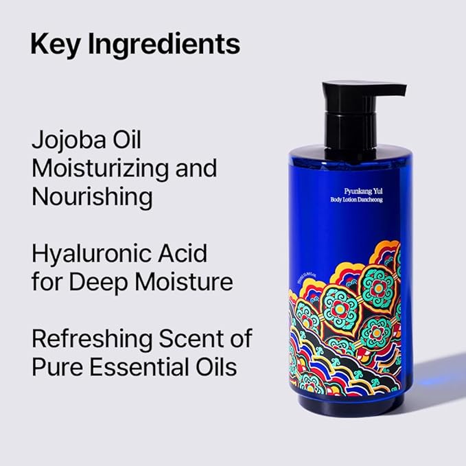 Pyunkang Yul [PKY] Dancheong Body Lotion, Intensive Moisture, Natural Scents with Essential Oils, Inspired by Fade-Resistant Korean Dancheong, Zero Irritation, Korean Skincare (11.83 Fl. Oz, 350ml)