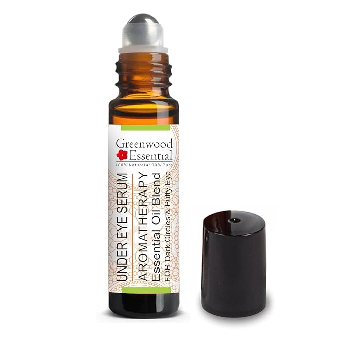 Under Eye Serum - For Dark Circles & Puffy Eyes. Blend of German Chamomile, Coffee, Sandalwood, Rose Geranium, French Lavender & Fennel Seed Essential Oils 10ml (0.33oz)