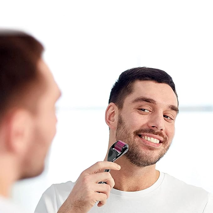 Derma Roller 0.25mm | Home Use Roller Microneedles Roller for Beard | Derma Roller For Face & Scalp | Micro Needle Roller for Women & Men