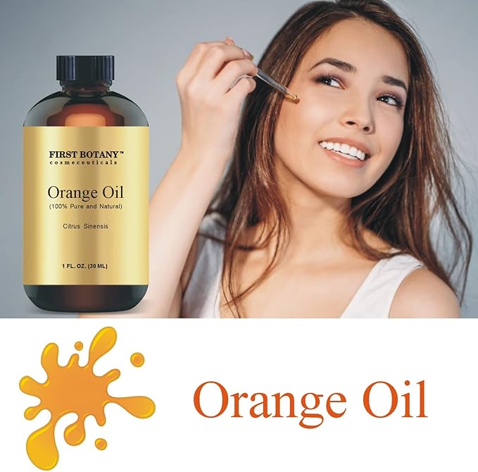 First Botany, 100% Pure Orange Essential Oil - Premium Orange Oil for Aromatherapy, Massage, Topical & Household Uses - 1 fl oz