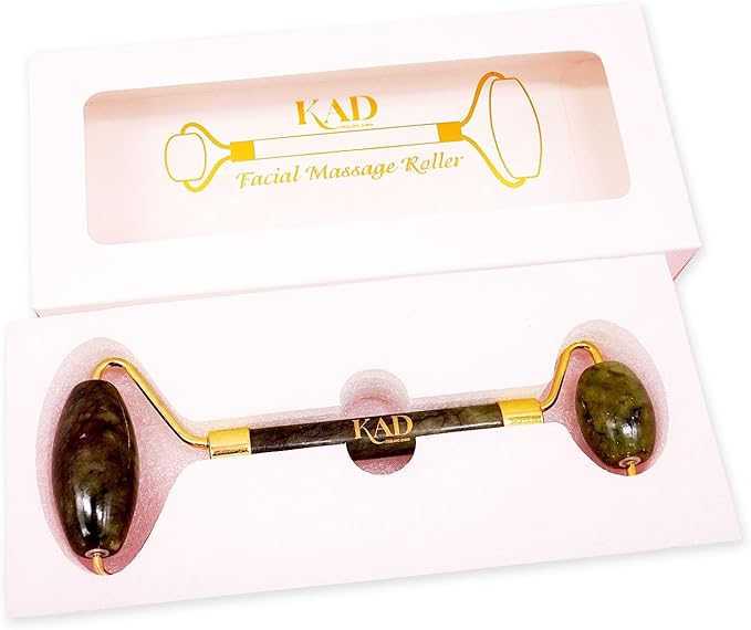KAD Face Roller for Face Massage Tools 100% Natural Jade Roller Anti-Aging Reduce Puffiness Wrinkles