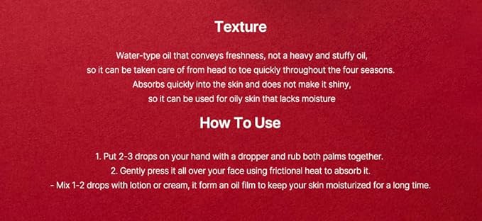 Ginseng Berry Premium Facial Oil, Moisturizing, Elasticity, Nourishing (Face Oil 0.67 fl.oz)