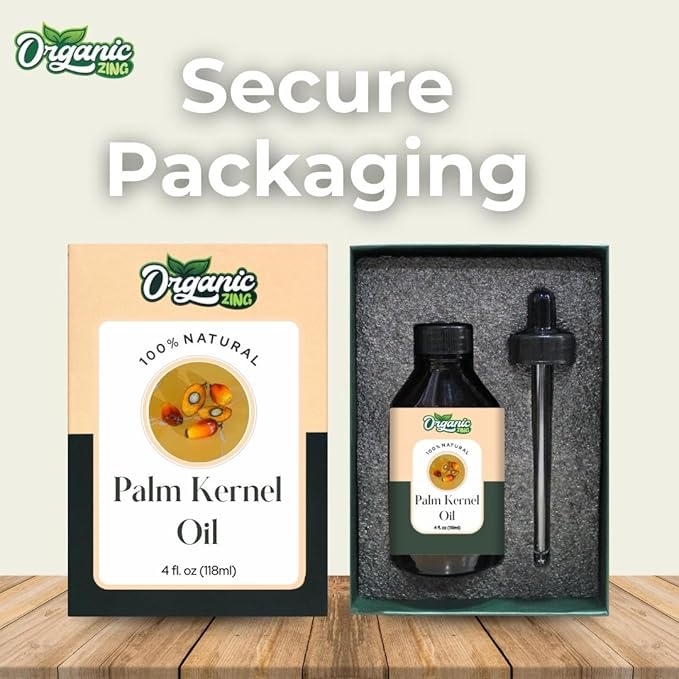 Palm Kernel (Elaeis Guineensis) Oil | Pure & Natural Carrier Oil for Skincare & Hair Care - 118ml/3.99fl oz