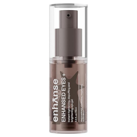 Under Eye Gel for Men, Caffeine Eye Cream, Peptides, RejuveNAD, Instant Tightening, Brightening, Depuffing for Under Eye Bags, Blurs Fine Lines and Dark Circles, 0.5 Fl Oz
