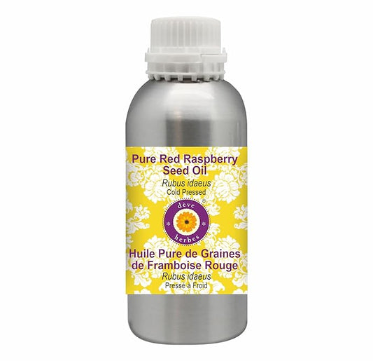 Deve Herbes Pure Red Raspberry Seed Oil (Rubus idaeus) Cold Pressed 1250ml (42 oz)