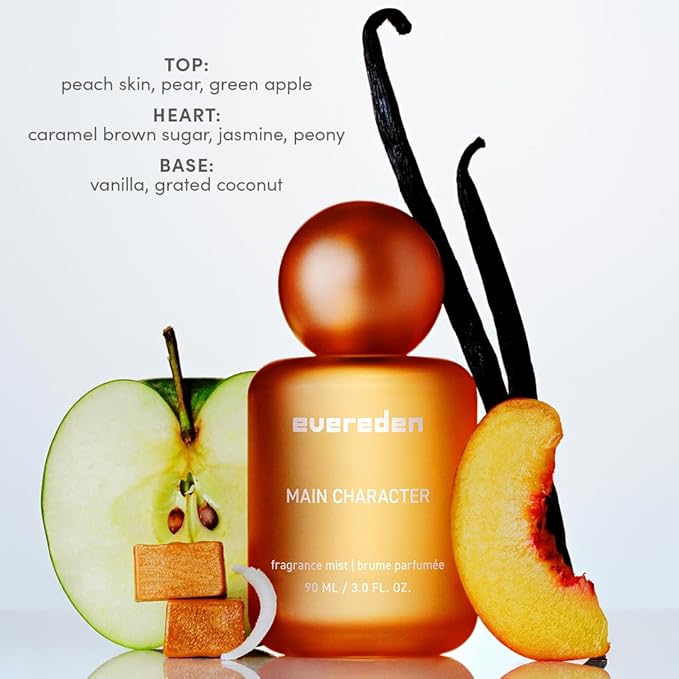 Evereden Fragrance Hair and Body Mist - Main Character: Clean and Vegan Collectible Hair and Body Spray for Teen Girls - Amplify Your Self-Expression with Iconic Scents in Mesmerizing Mist Dispensers