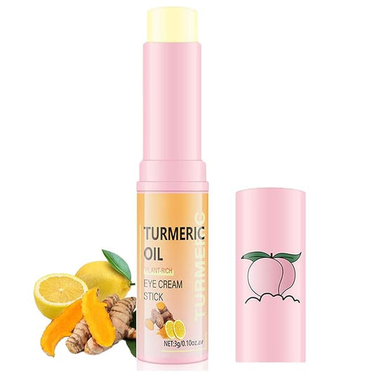 Turmeric Retinol Eye Stick, Turmeric Booster Eye Cream, Anti Aging and Hydrating Under Eye Cream for Dark Circles Puffiness Fine Lines Eye Bags 0.1 Oz