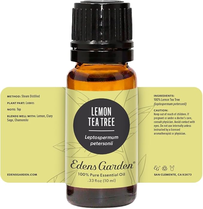 Edens Garden Lemon Tea Tree Essential Oil- 100% Pure Premium Grade, Undiluted, Natural, Therapeutic, Aromatherapy, The Best for Diffuser, Candle, Humidifiers, Kid Safe 10 ml (.33 fl oz)