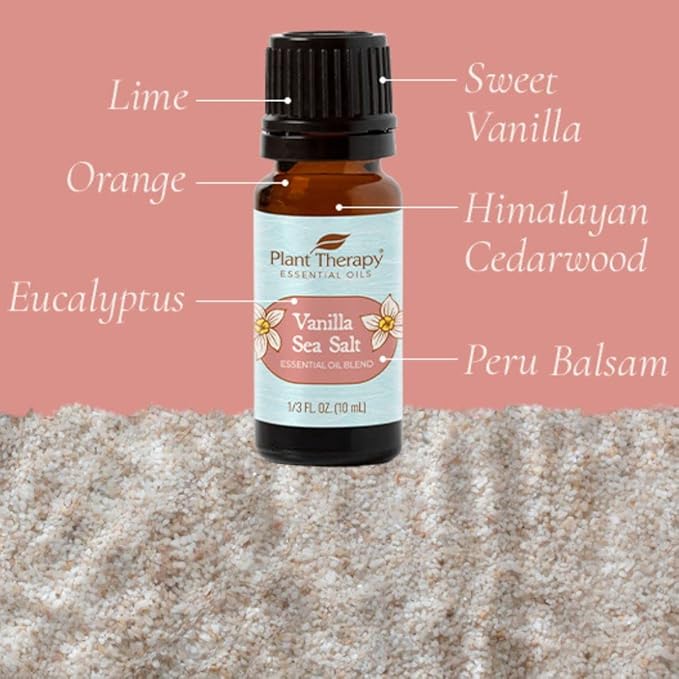 Plant Therapy Vanilla Sea Salt Essential Oil Blend 10 mL (1/3 oz) 100% Pure, Undiluted, Natural Aromatherapy